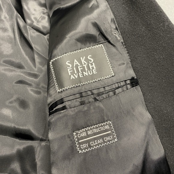 Giorgio Armani Mens Black Virgin Wool Cashmere Blend Overcoat Made in Italy 42R - Picture 16 of 16